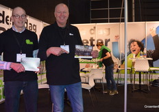 Wim Wikkerink and Peter Koevoet of the BoerBurgerBeweging. The political party was campaigning for the upcoming Provincial Council elections. Peter himself used to be a horticulturist.